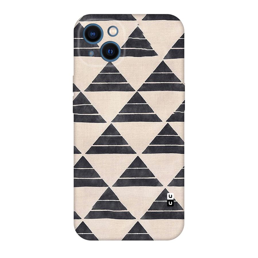 Black Slant Triangles Original Polycarbonate Back Case for iPhone 13