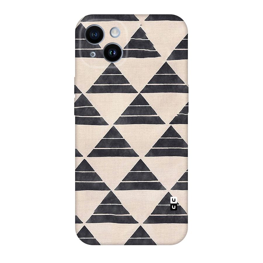 Black Slant Triangles Original Polycarbonate Back Case for iPhone 14