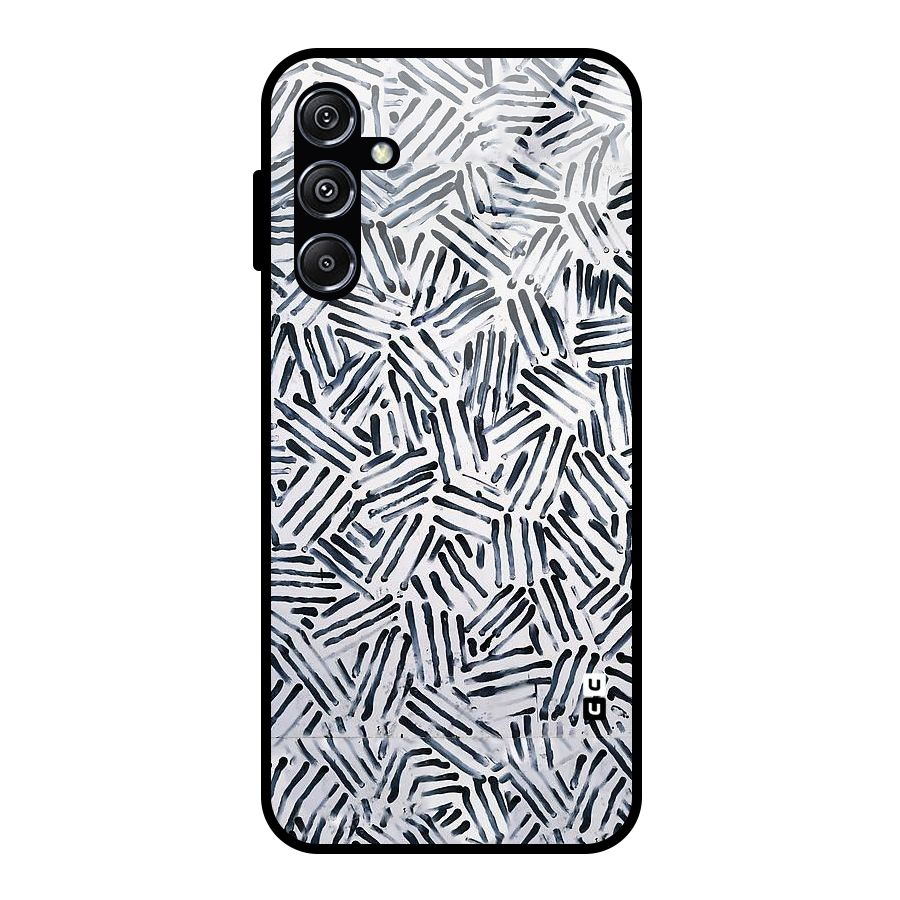 Black Tiny Uneven Glass Back Case for Galaxy M34 5G