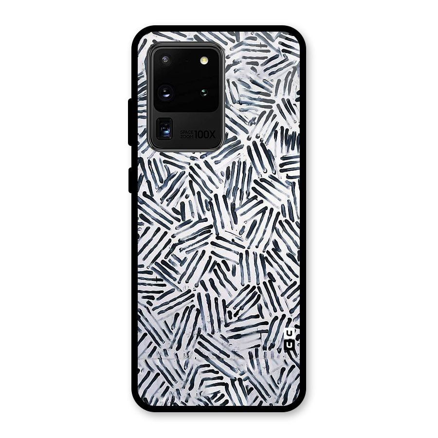 Black Tiny Uneven Glass Back Case for Galaxy S20 Ultra