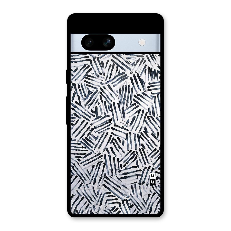 Black Tiny Uneven Glass Back Case for Google Pixel 7a