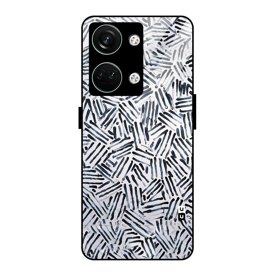 Black Tiny Uneven Glass Back Case for Oneplus Nord 3