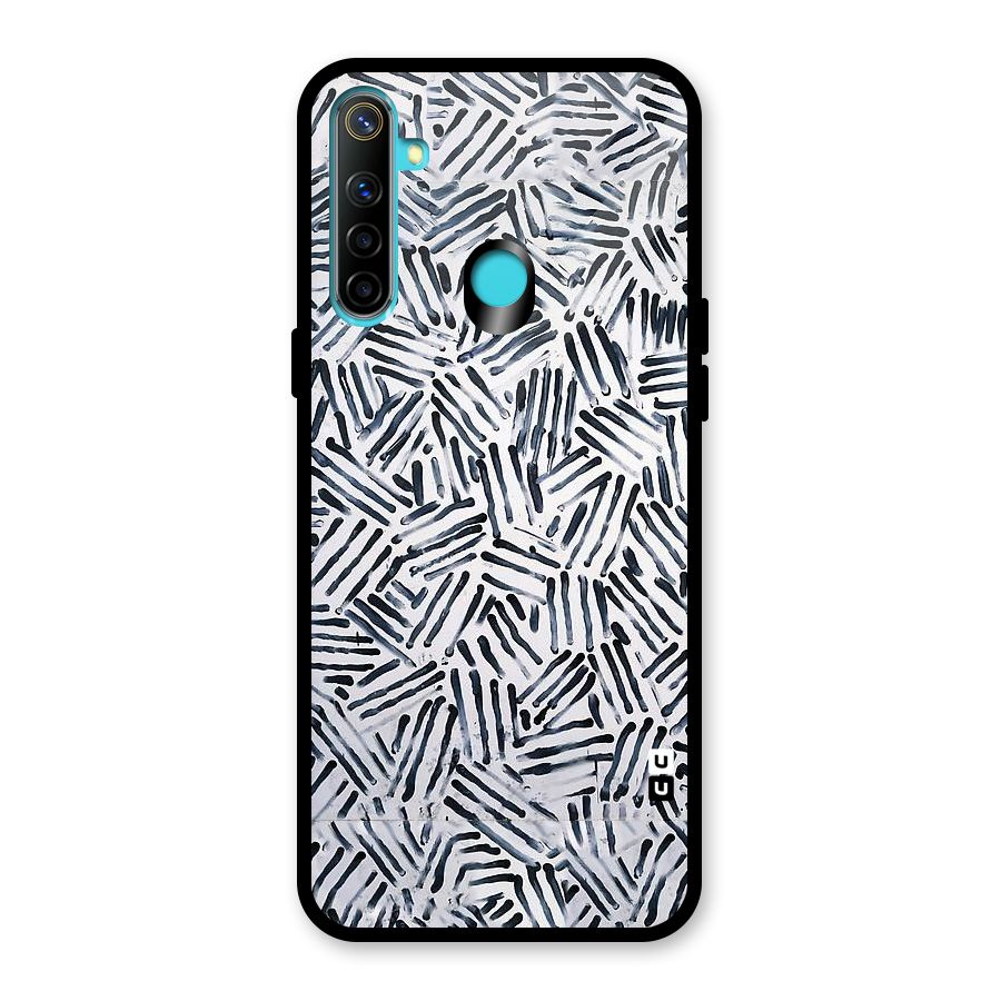 Black Tiny Uneven Glass Back Case for Realme Narzo 10