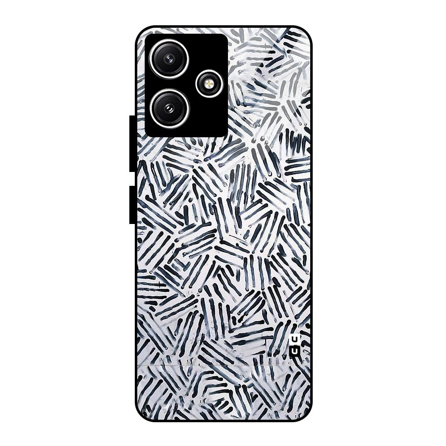 Black Tiny Uneven Glass Back Case for Redmi 12 5G