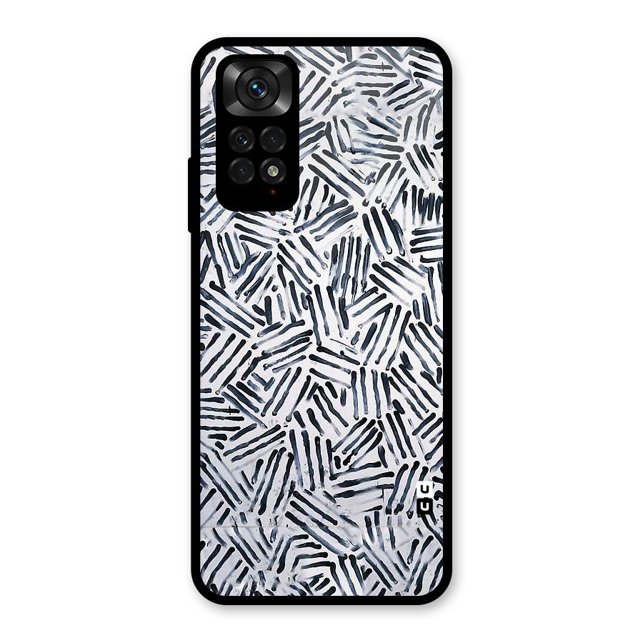 Black Tiny Uneven Glass Back Case for Redmi Note 11S