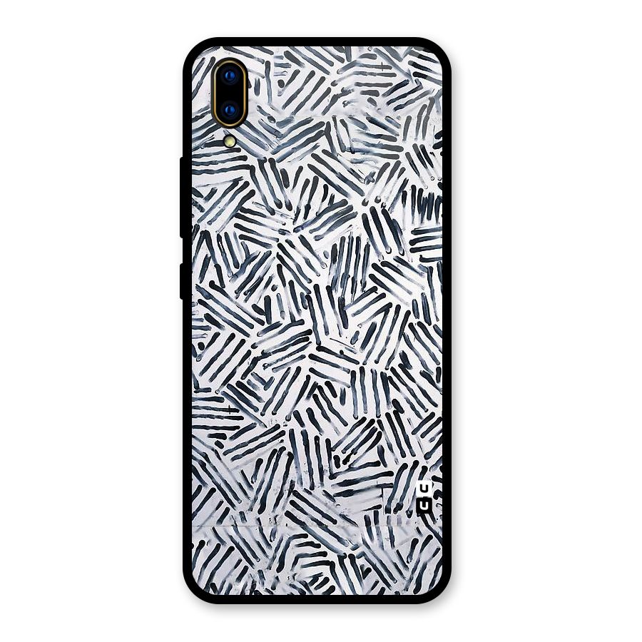 Black Tiny Uneven Glass Back Case for Vivo V11 Pro