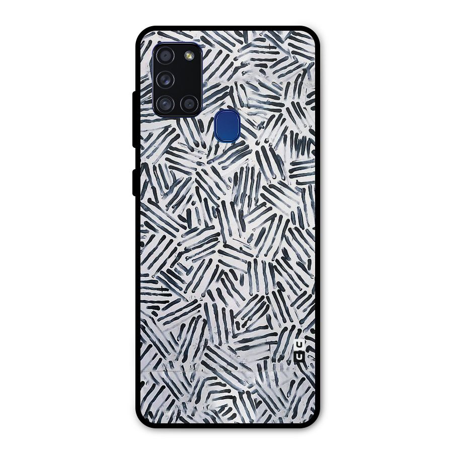 Black Tiny Uneven Metal Back Case for Galaxy A21s