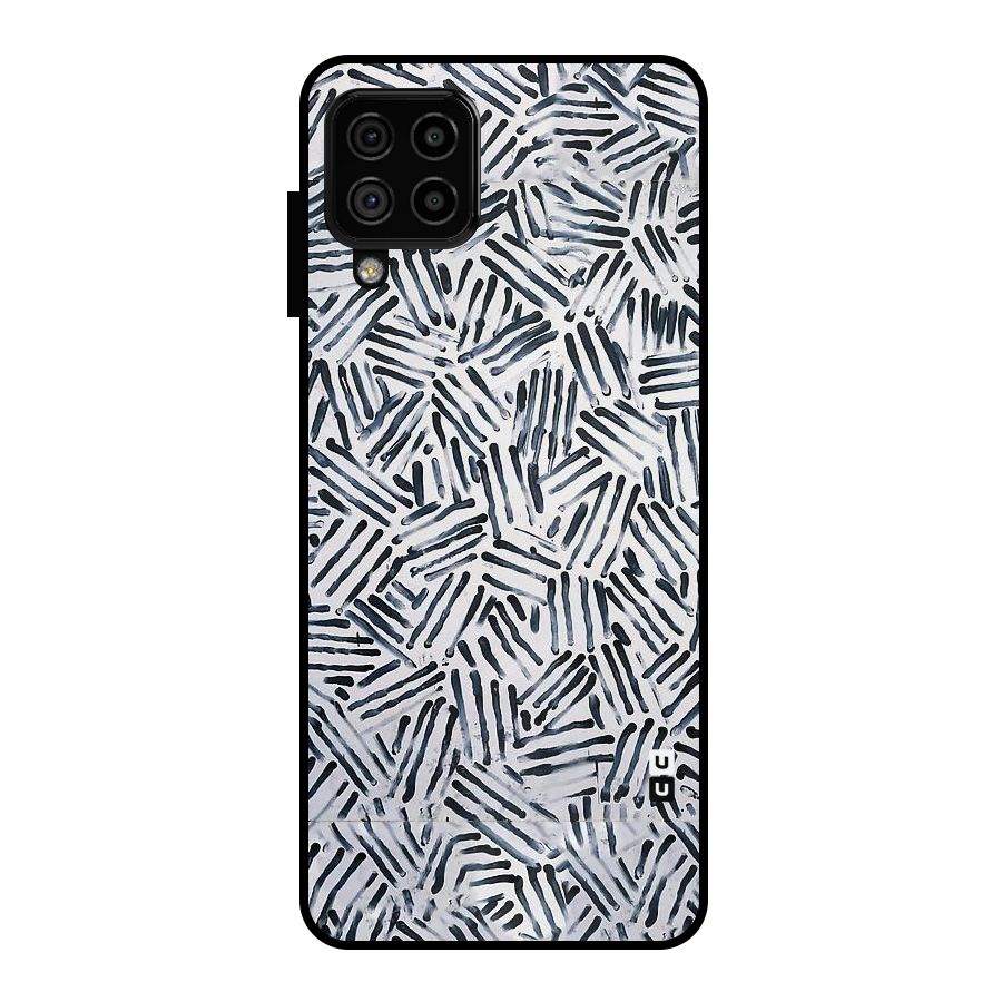Black Tiny Uneven Metal Back Case for Galaxy A22 4G