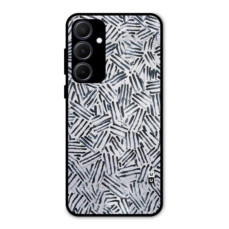 Black Tiny Uneven Metal Back Case for Galaxy A35