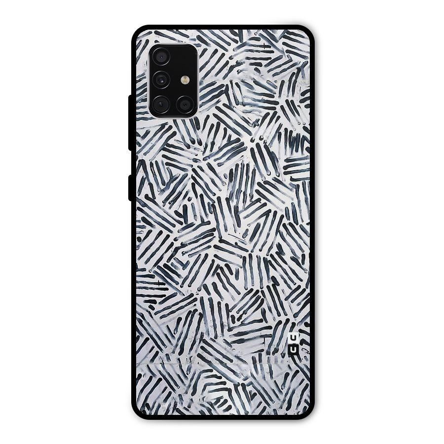 Black Tiny Uneven Metal Back Case for Galaxy A51