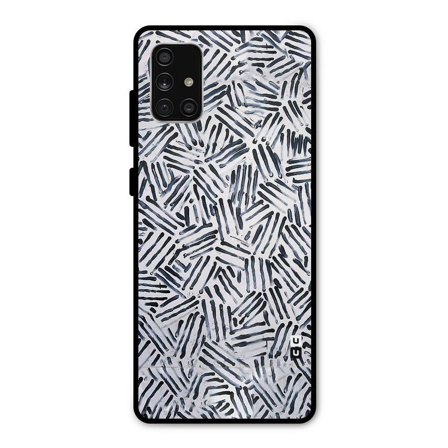 Black Tiny Uneven Metal Back Case for Galaxy A71
