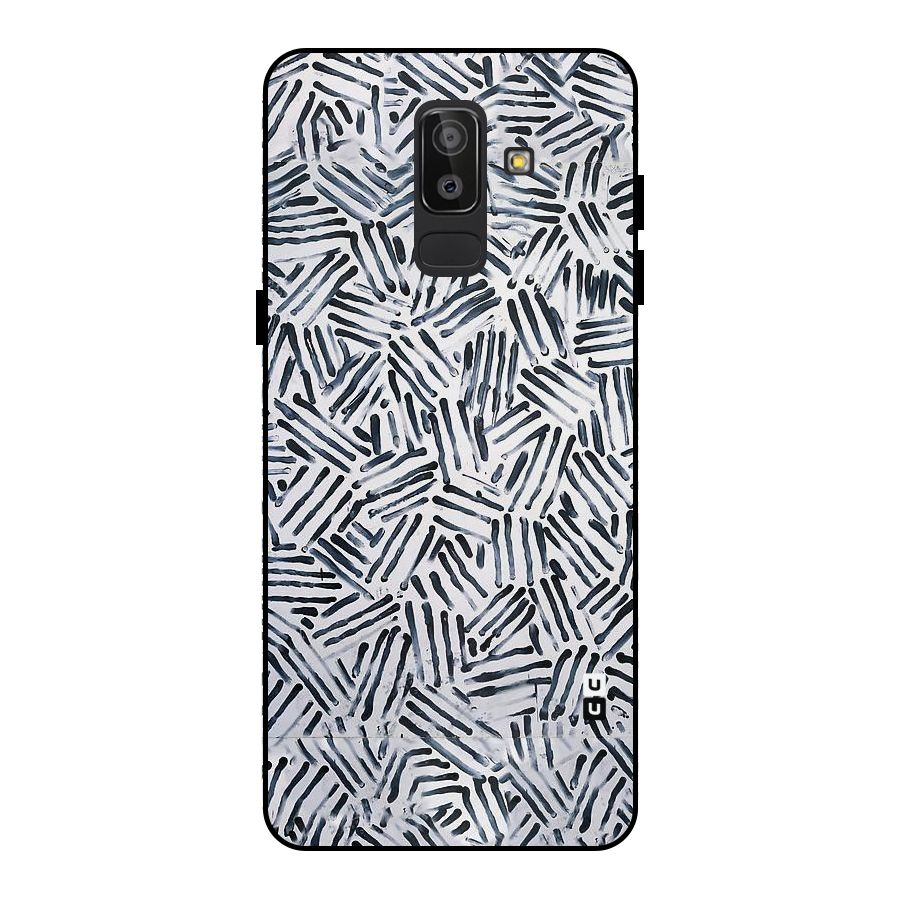 Black Tiny Uneven Metal Back Case for Galaxy J8
