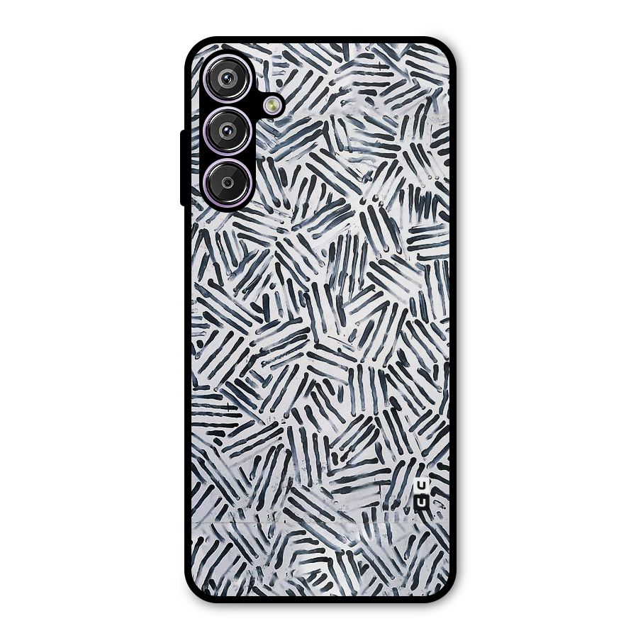 Black Tiny Uneven Metal Back Case for Galaxy M15