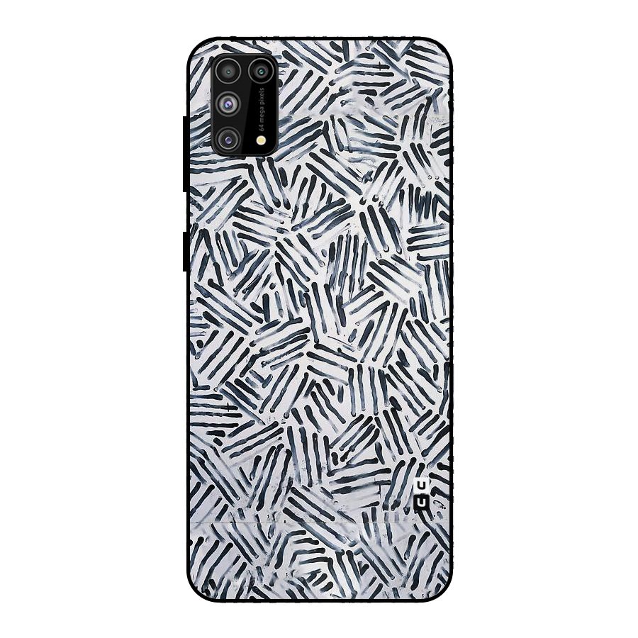 Black Tiny Uneven Metal Back Case for Galaxy M31