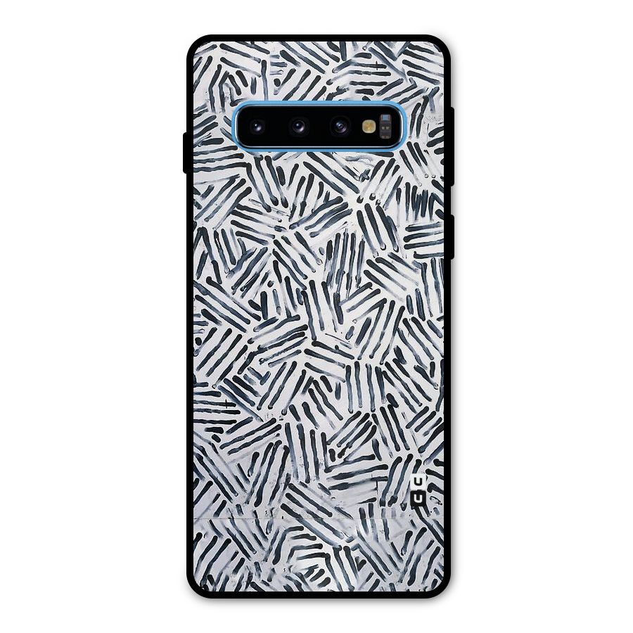 Black Tiny Uneven Metal Back Case for Galaxy S10