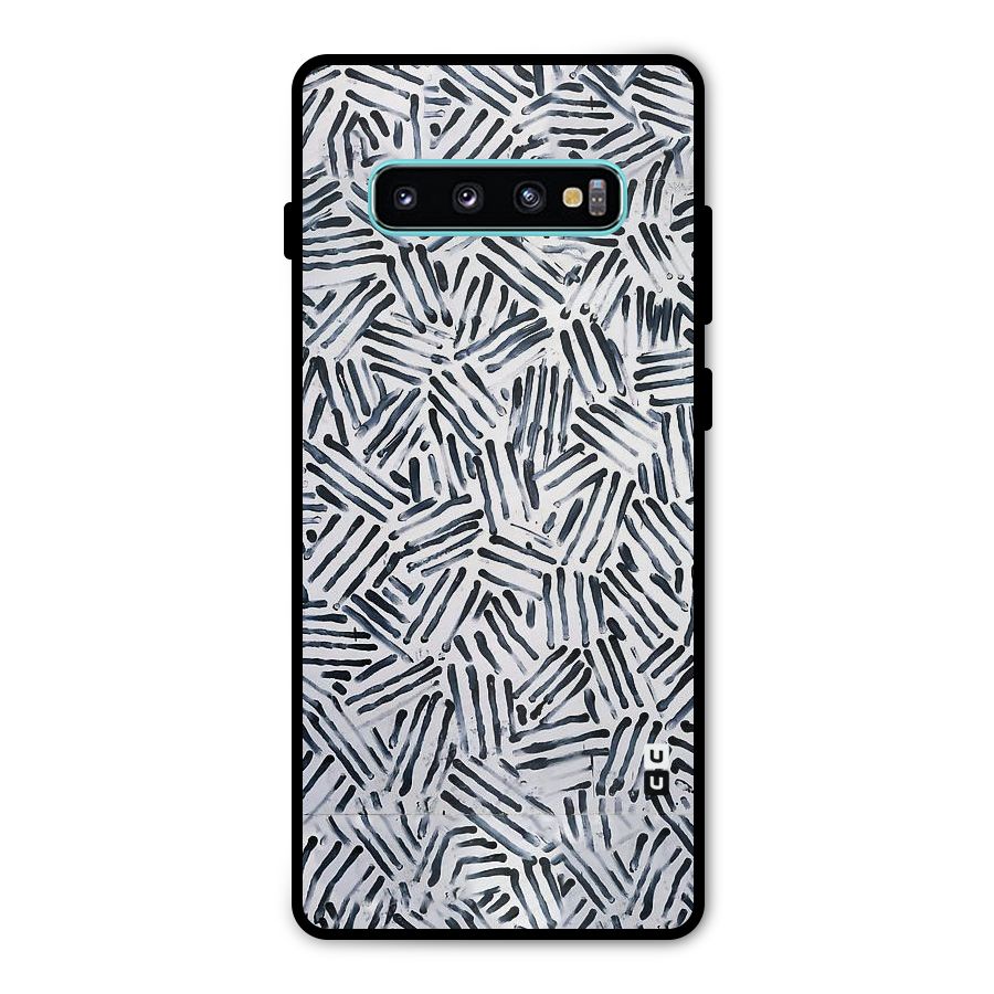 Black Tiny Uneven Metal Back Case for Galaxy S10 Plus