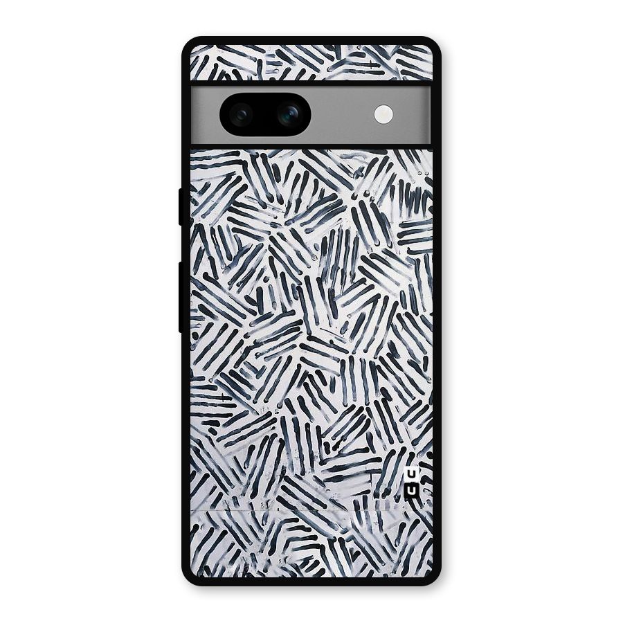Black Tiny Uneven Metal Back Case for Google Pixel 7a