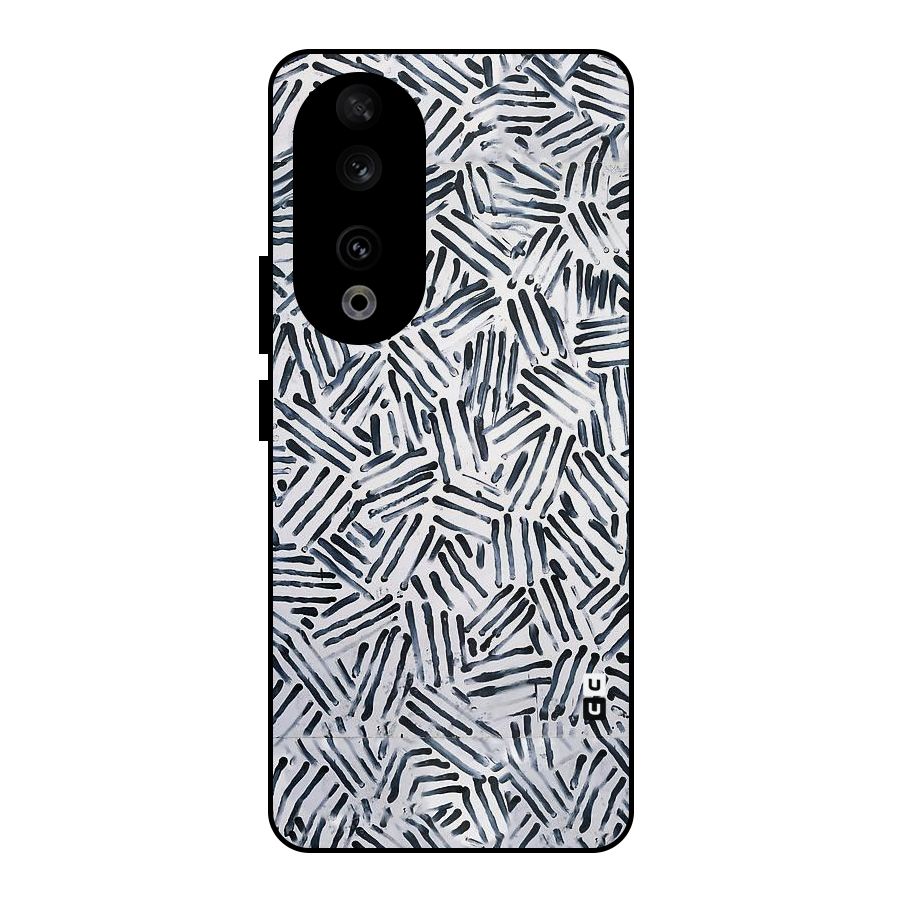 Black Tiny Uneven Metal Back Case for Honor 90