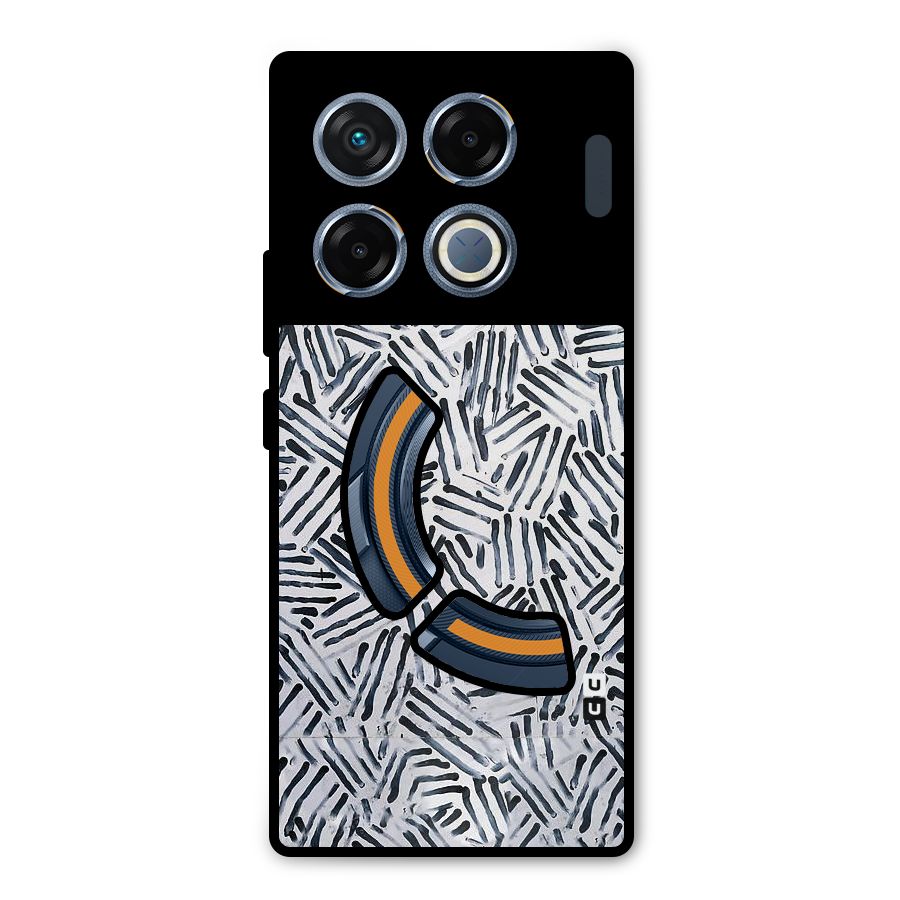 Black Tiny Uneven Metal Back Case for Infinix GT 20 Pro