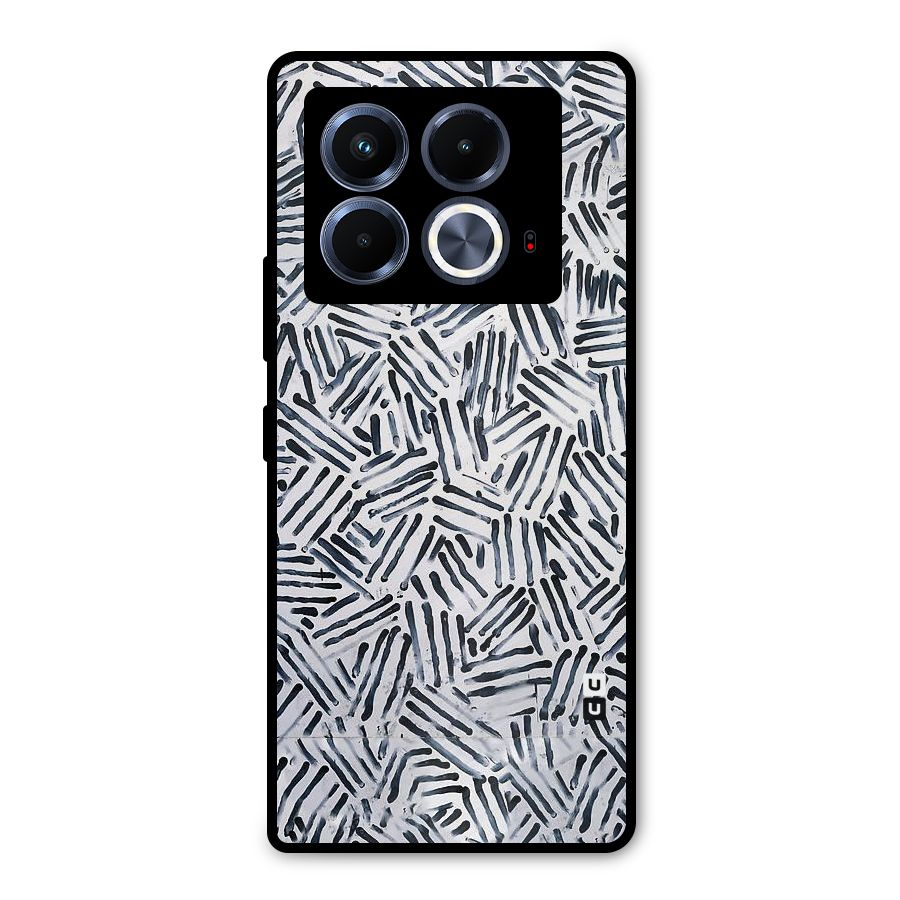 Black Tiny Uneven Metal Back Case for Infinix Note 40 5G