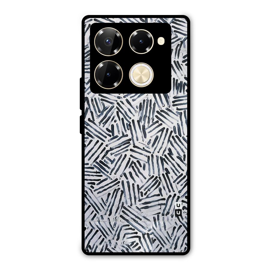 Black Tiny Uneven Metal Back Case for Infinix Note 40 Pro Plus