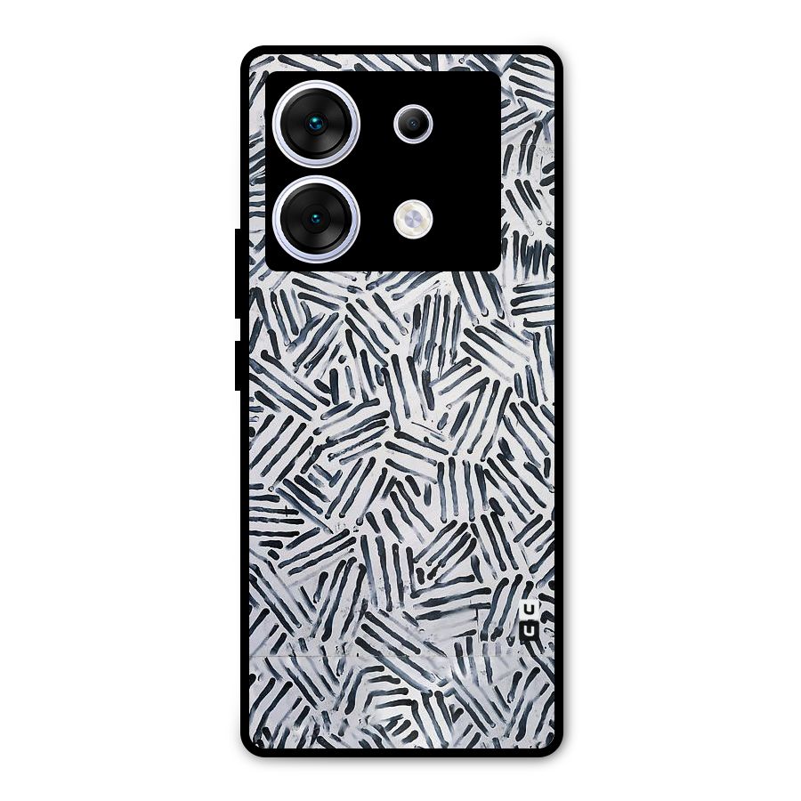 Black Tiny Uneven Metal Back Case for Infinix Zero 30 5G