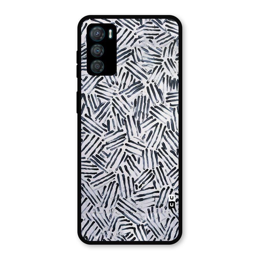 Black Tiny Uneven Metal Back Case for Moto G42