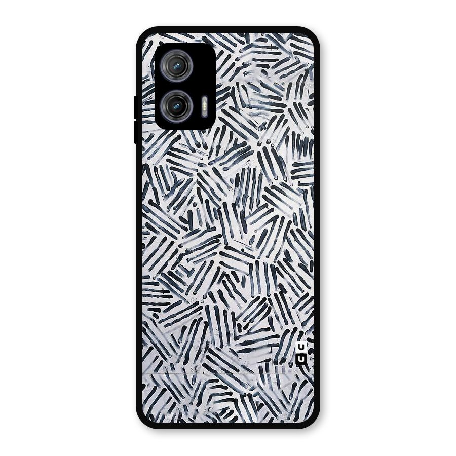Black Tiny Uneven Metal Back Case for Moto G73