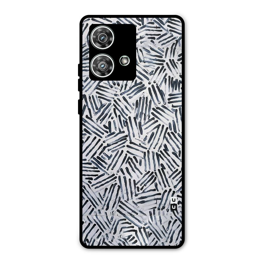 Black Tiny Uneven Metal Back Case for Motorola Edge 40 Neo