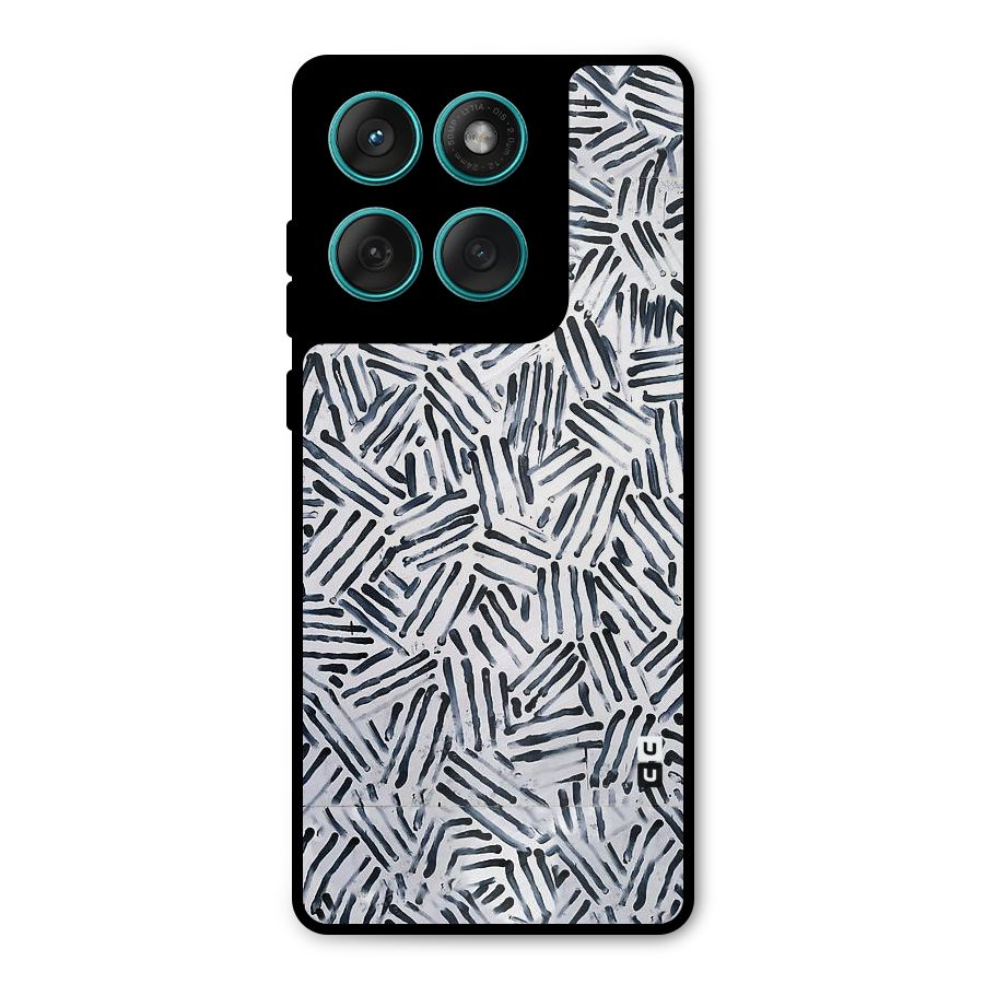 Black Tiny Uneven Metal Back Case for Motorola Edge 60