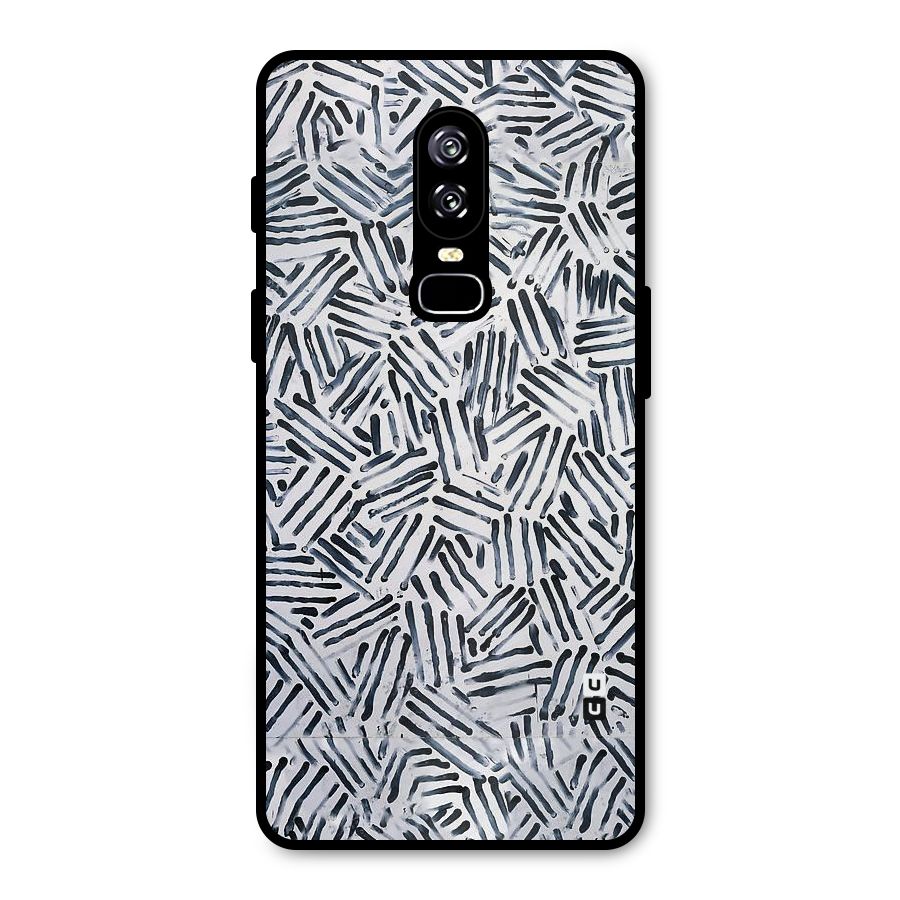 Black Tiny Uneven Metal Back Case for OnePlus 6