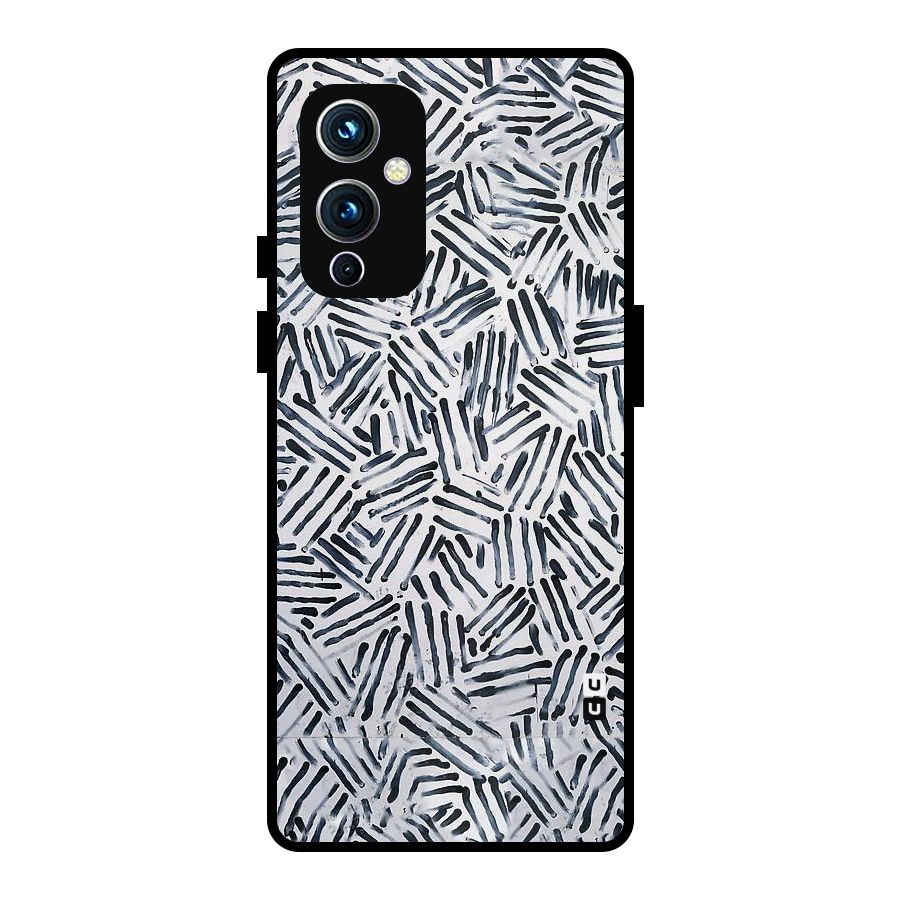 Black Tiny Uneven Metal Back Case for OnePlus 9