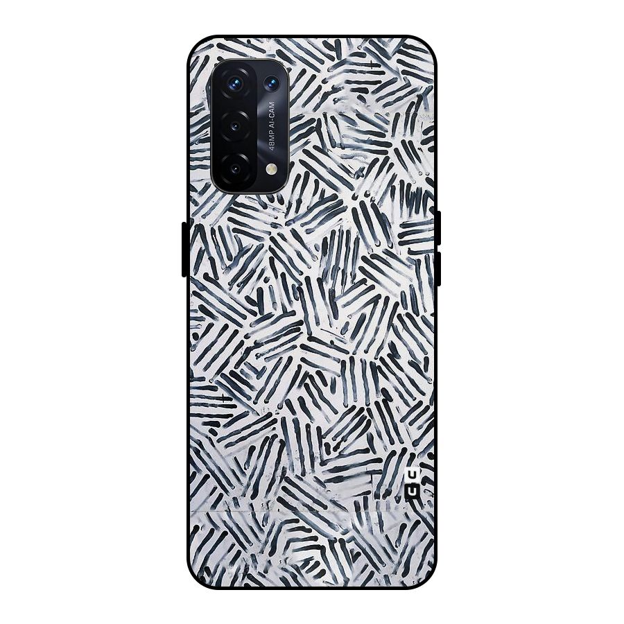 Black Tiny Uneven Metal Back Case for Oppo A74 5G