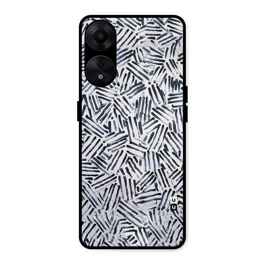 Black Tiny Uneven Metal Back Case for Oppo A78 5G
