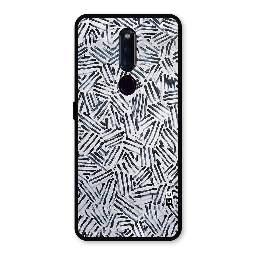 Black Tiny Uneven Metal Back Case for Oppo F11 Pro