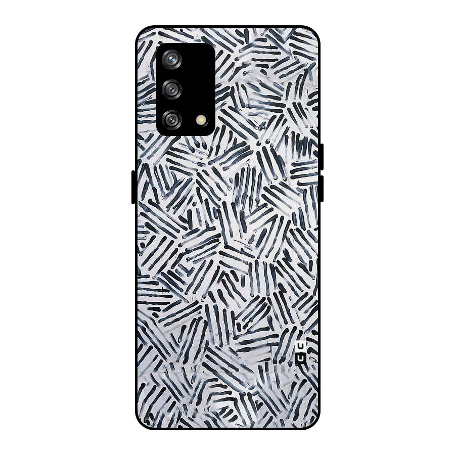 Black Tiny Uneven Metal Back Case for Oppo F19