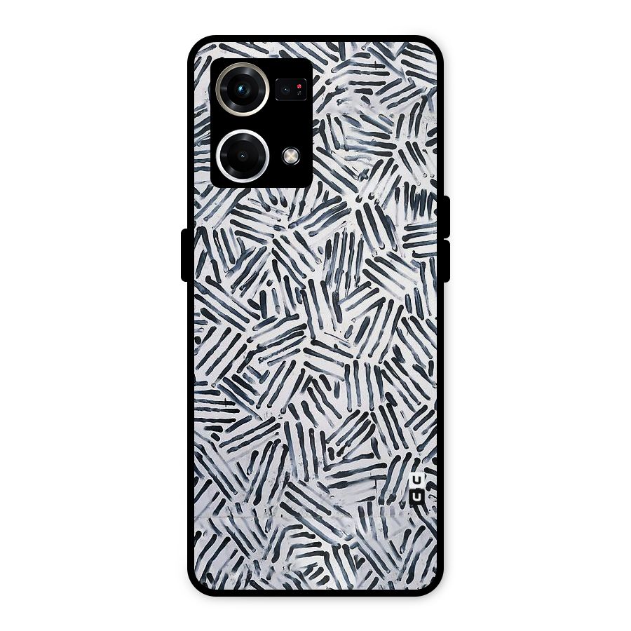 Black Tiny Uneven Metal Back Case for Oppo F21 Pro 4G