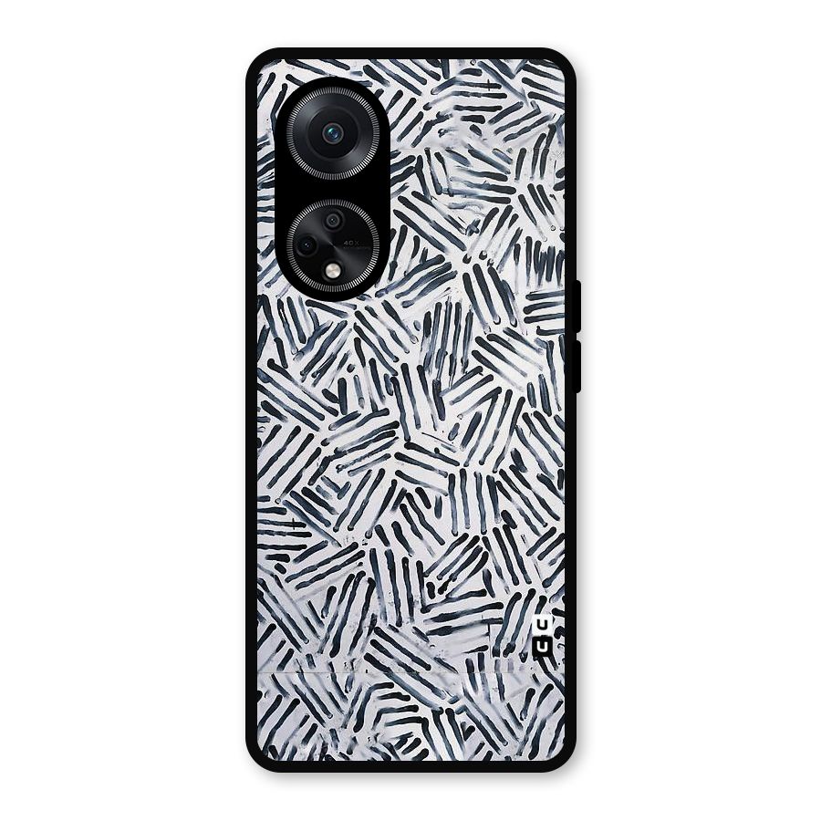 Black Tiny Uneven Metal Back Case for Oppo F23