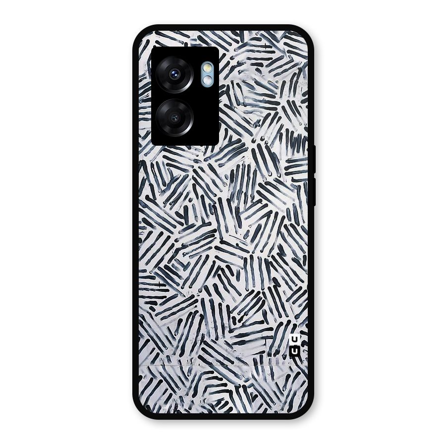 Black Tiny Uneven Metal Back Case for Oppo K10 (5G)