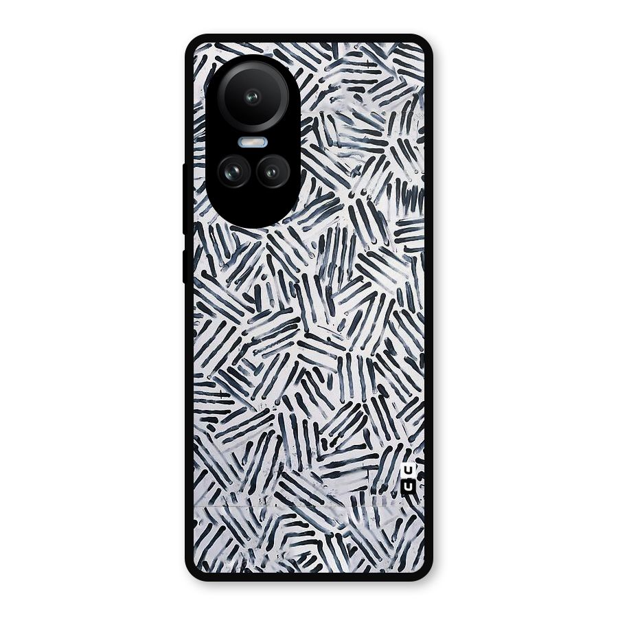 Black Tiny Uneven Metal Back Case for Oppo Reno10 Pro