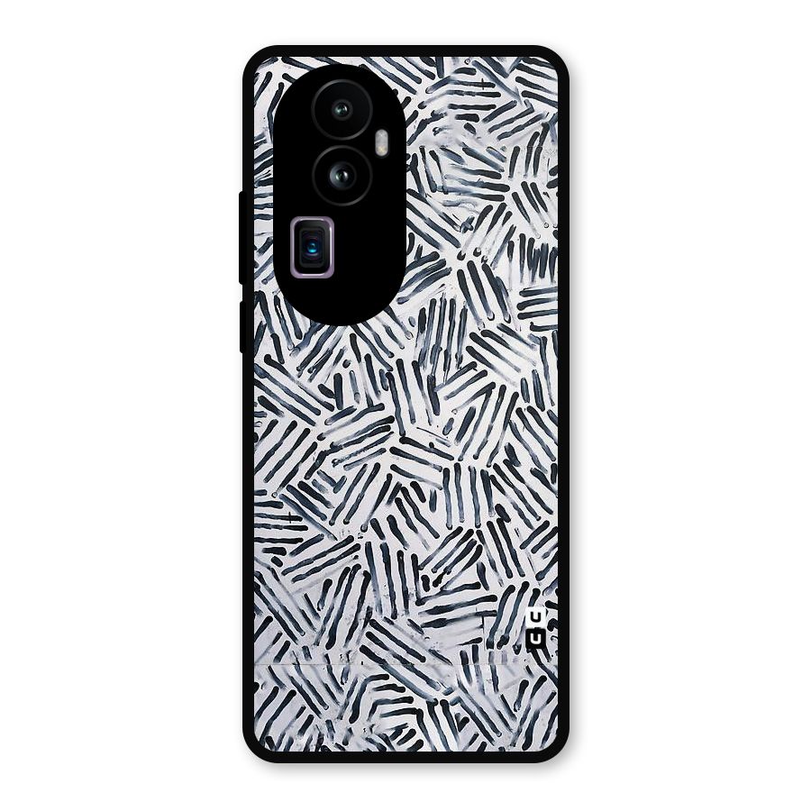 Black Tiny Uneven Metal Back Case for Oppo Reno10 Pro Plus