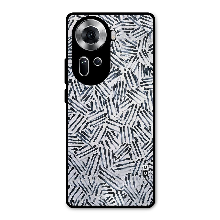 Black Tiny Uneven Metal Back Case for Oppo Reno11 5G