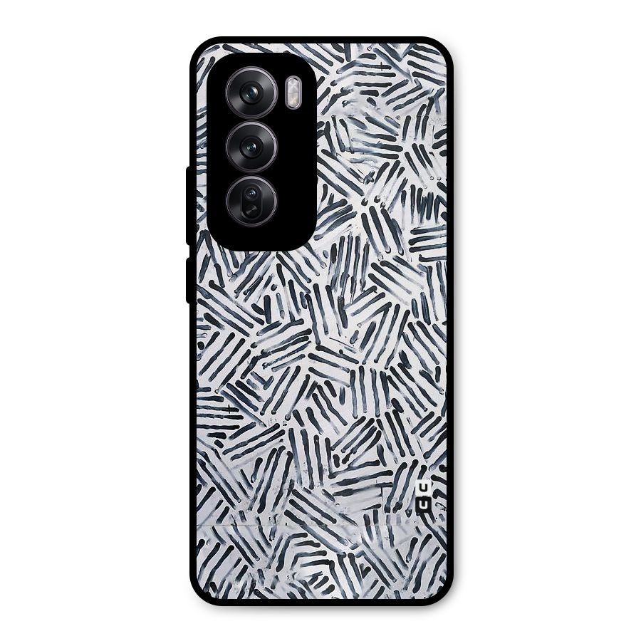 Black Tiny Uneven Metal Back Case for Oppo Reno12 Pro