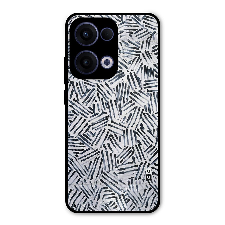 Black Tiny Uneven Metal Back Case for Oppo Reno13
