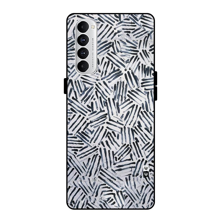 Black Tiny Uneven Metal Back Case for Oppo Reno4 Pro