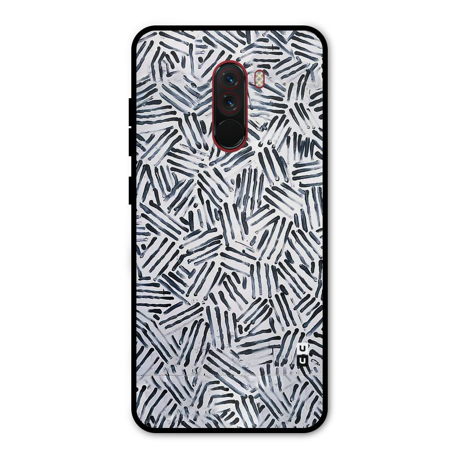 Black Tiny Uneven Metal Back Case for Poco F1