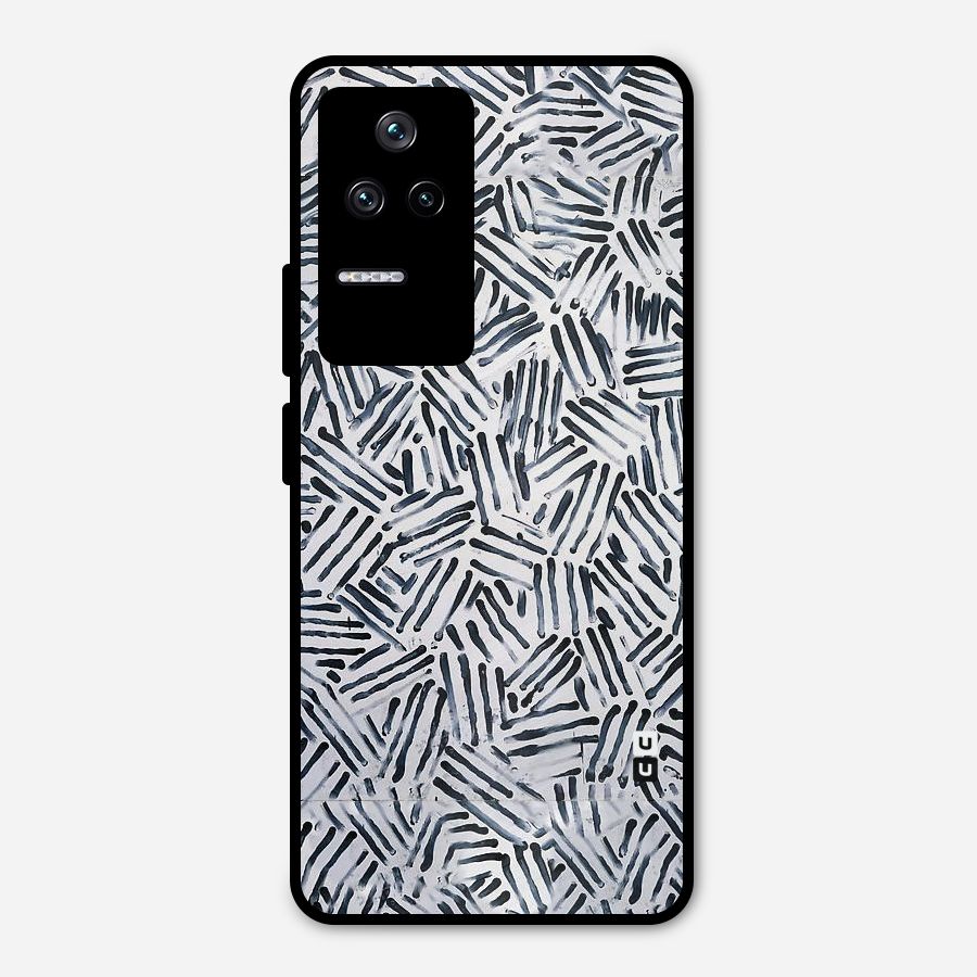 Black Tiny Uneven Metal Back Case for Poco F4 5G