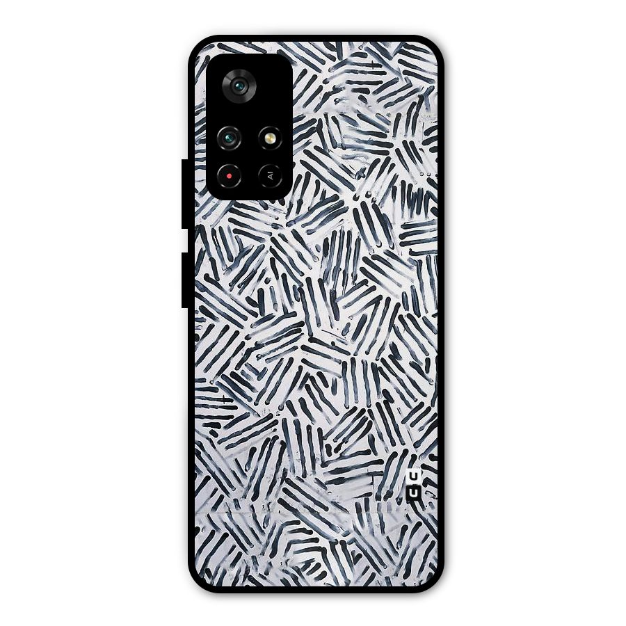 Black Tiny Uneven Metal Back Case for Poco M4 Pro 5G