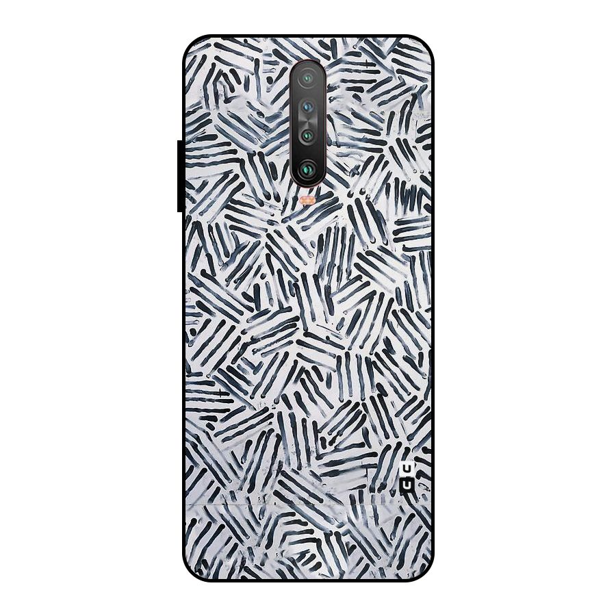 Black Tiny Uneven Metal Back Case for Poco X2