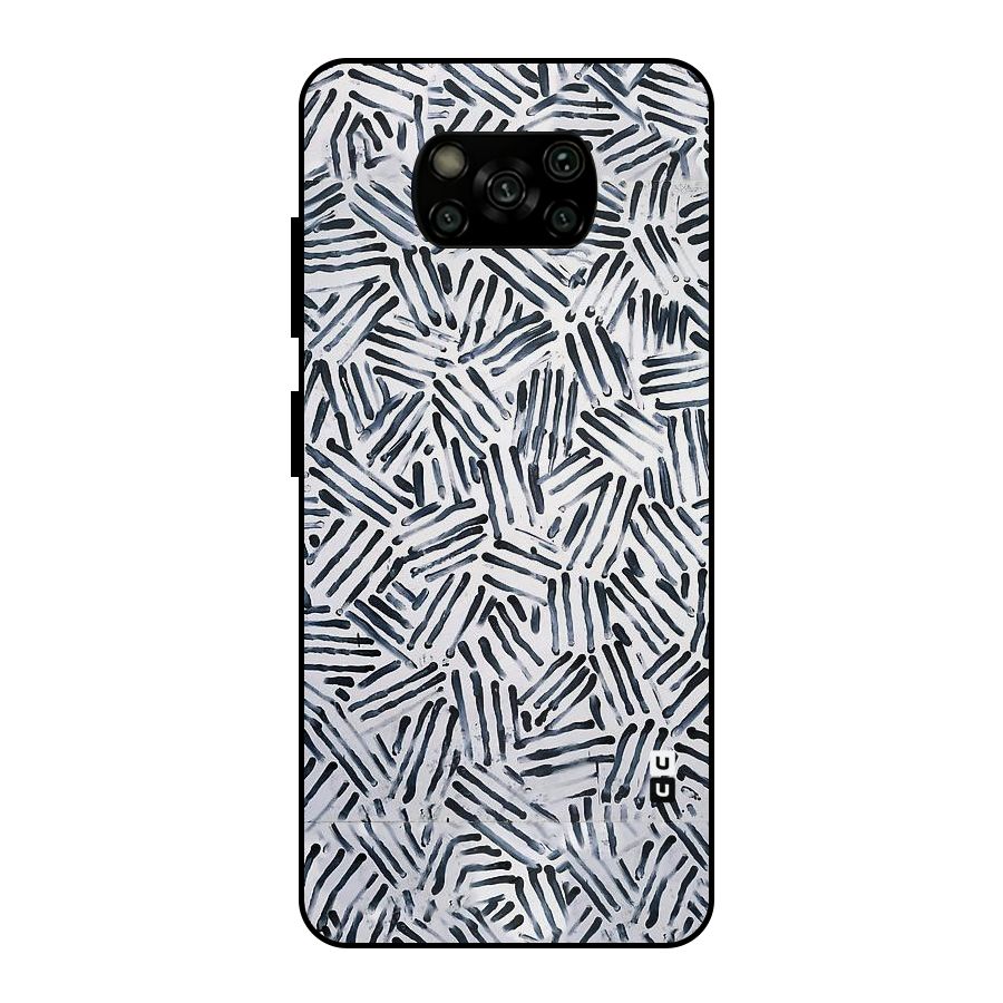 Black Tiny Uneven Metal Back Case for Poco X3